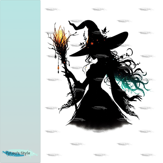 Bügelbild Hexen Silhouette