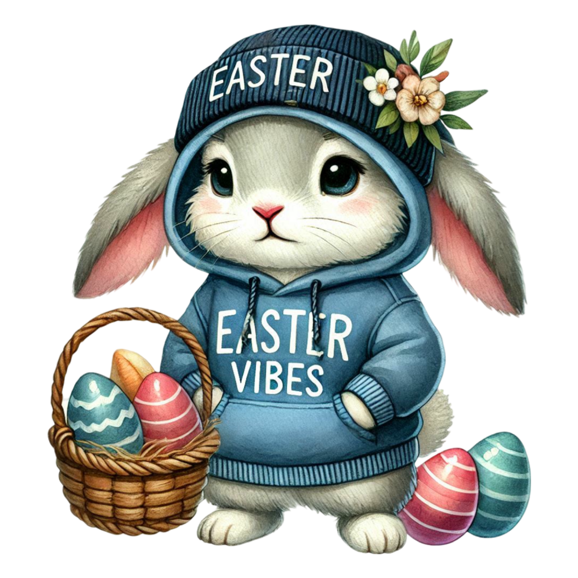 Bügelbild Hip Hop Hase #4 Fylou's Style