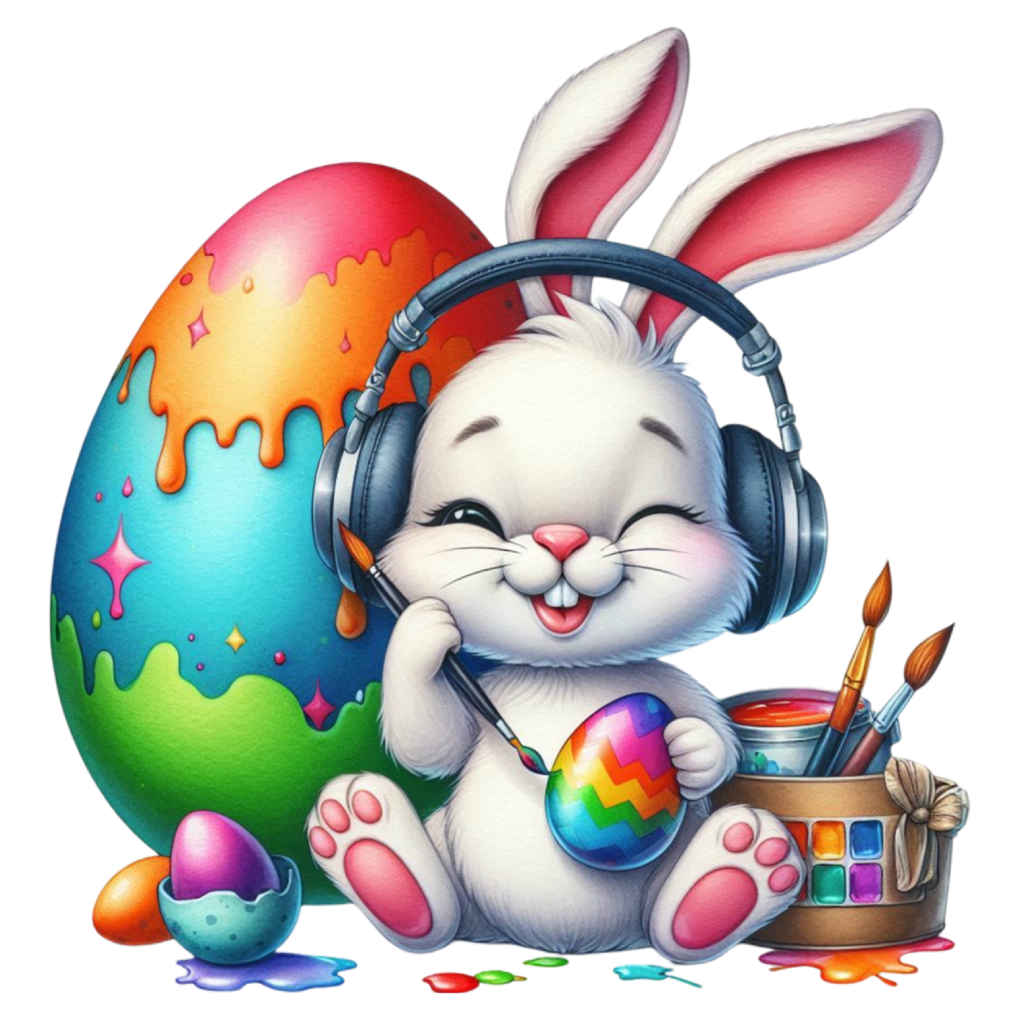 Bügelbild Hip Hop Hase #5 Fylou's Style