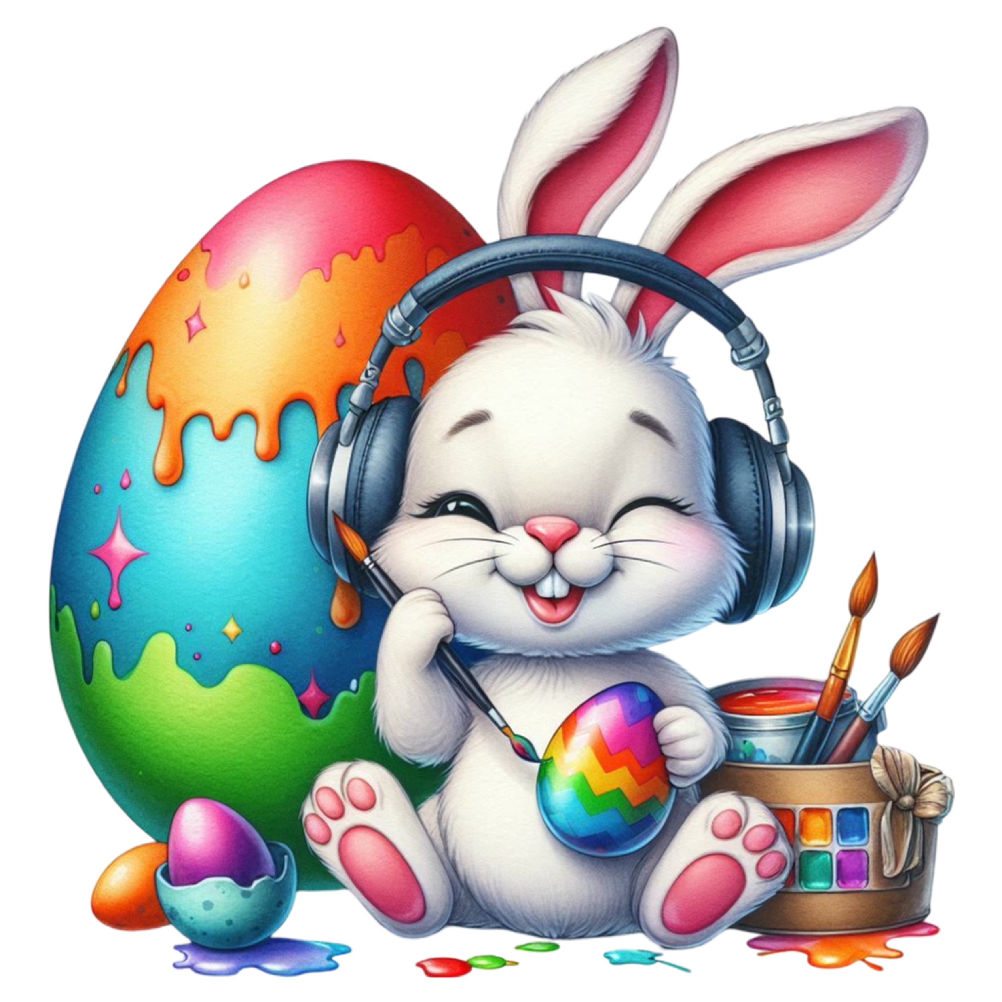 Bügelbild Hip Hop Hase #5 Fylou's Style