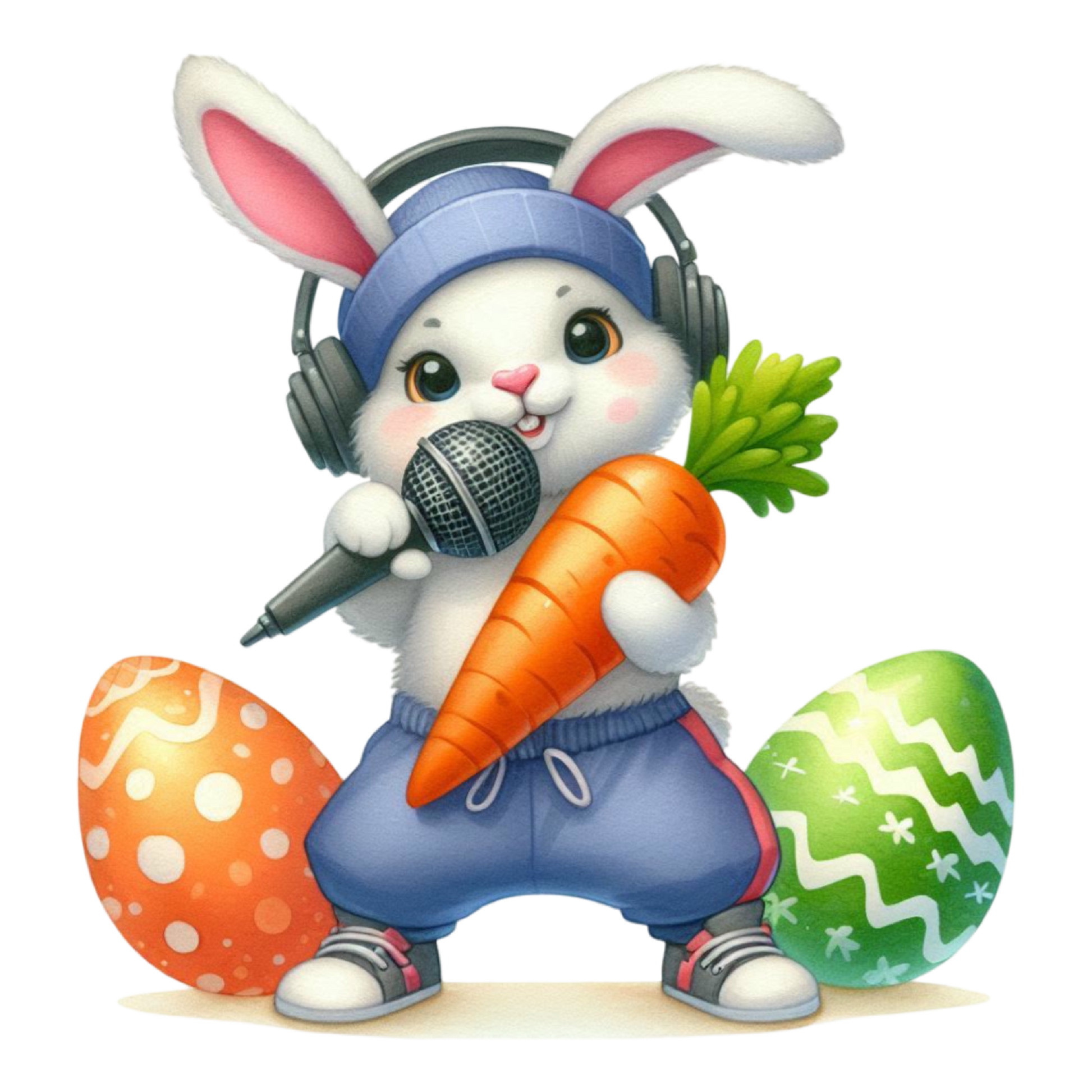 Bügelbild Hip Hop Hase #8 Fylou's Style