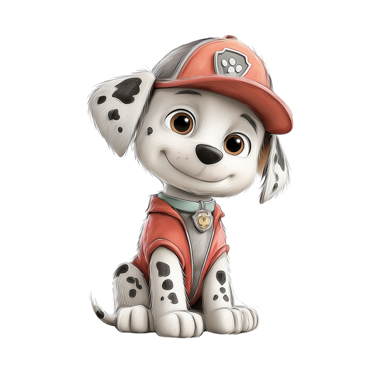 Bügelbild Feuerwehr Hund