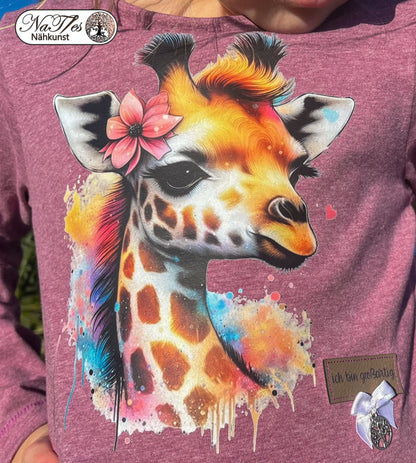 Bügelbild Süßes Giraffen Mädel Fylou's Style