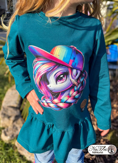 Bügelbild Bezauberndes Einhorn mit Cap Fylou's Style