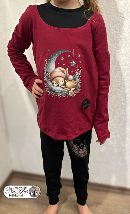 Bügelbild kleines Reh schlafend auf dem Mond Fylou's Style