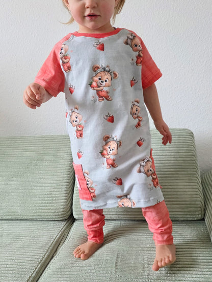 Ripp-Jersey Erdbeer Bärchen