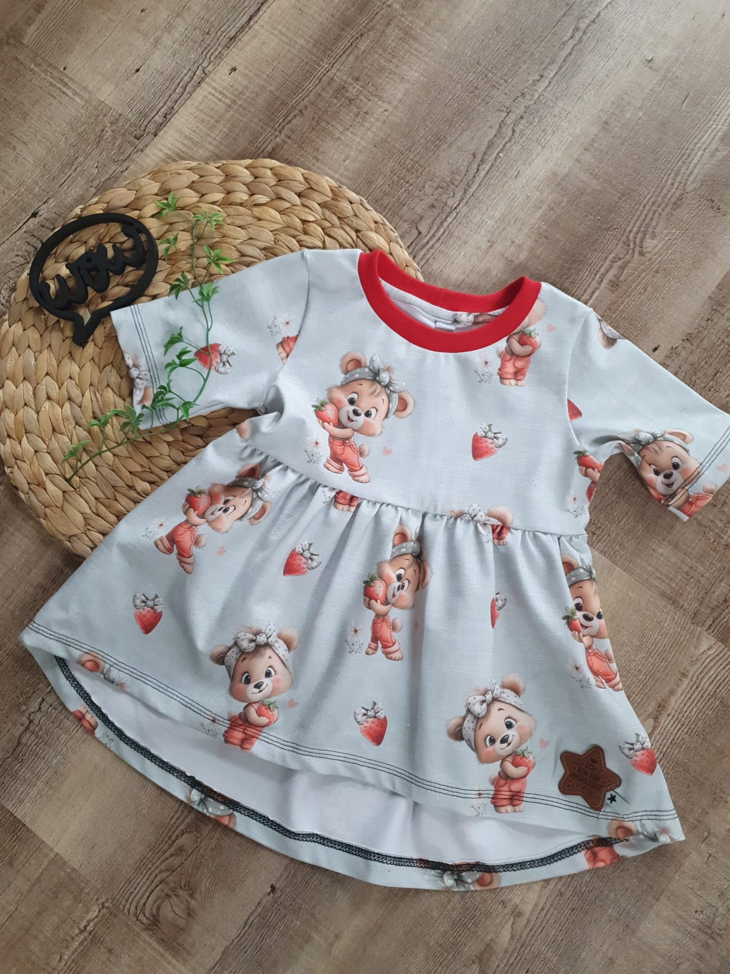 Ripp-Jersey Erdbeer Bärchen