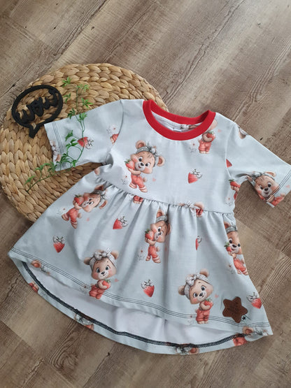 Ripp-Jersey Erdbeer Bärchen