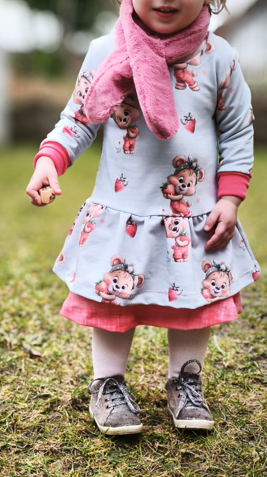 Ripp-Jersey Erdbeer Bärchen