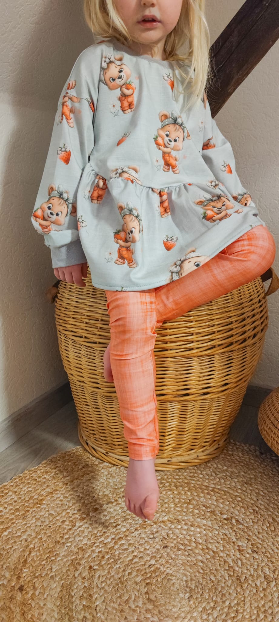 Ripp-Jersey Erdbeer Bärchen