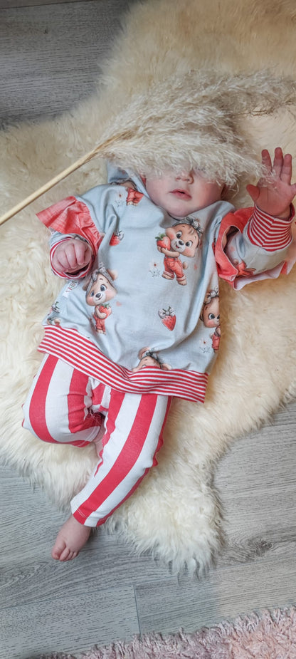 Ripp-Jersey Erdbeer Bärchen