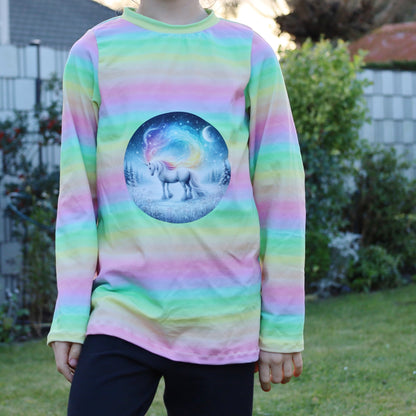 Iron-on image of a fox doing sports in winter