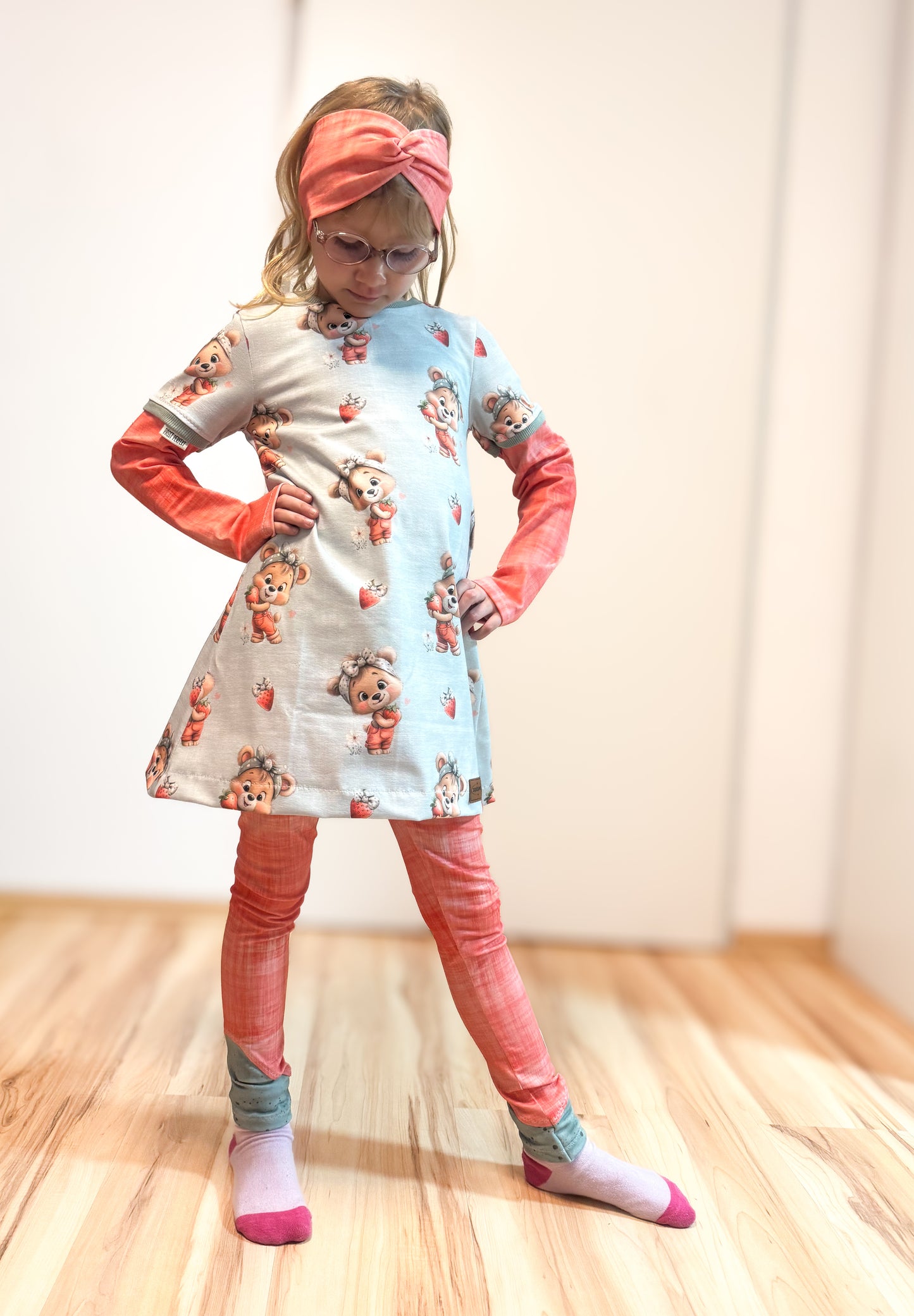 Ripp-Jersey Erdbeer Bärchen