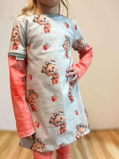 Ripp-Jersey Erdbeer Bärchen