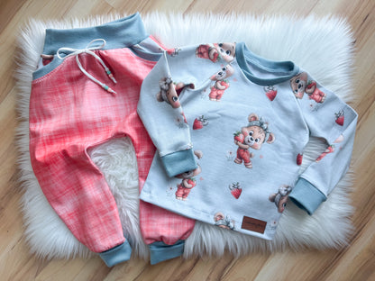 Ripp-Jersey Erdbeer Bärchen