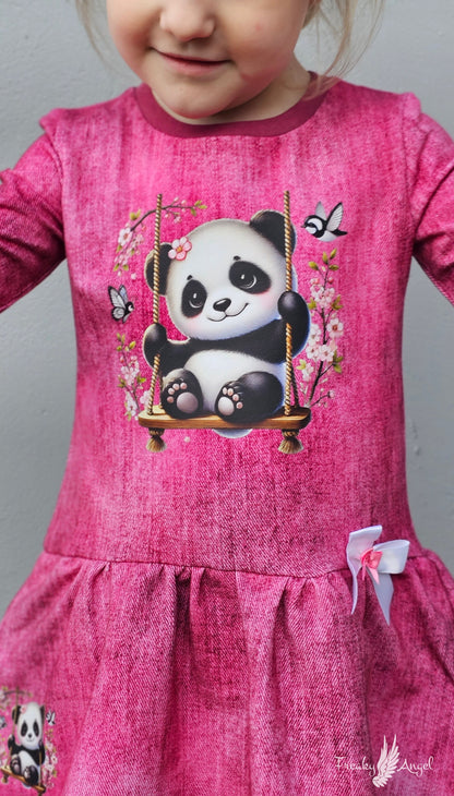 Bügelbild Panda auf Schaukel #1 Fylou's Style