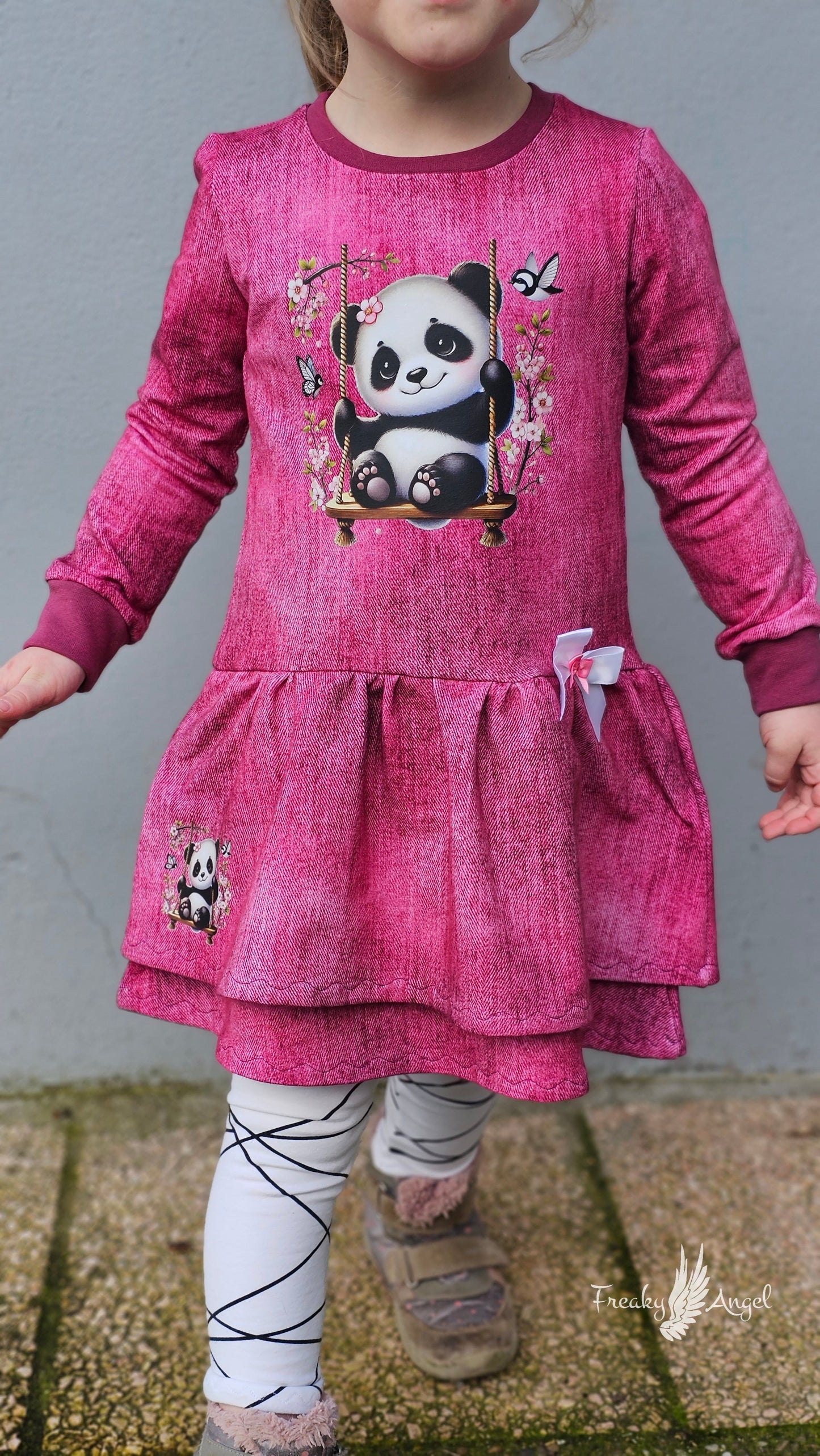 Bügelbild Panda auf Schaukel #1 Fylou's Style