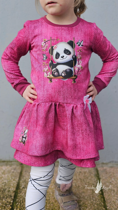 Bügelbild Panda auf Schaukel #1 Fylou's Style