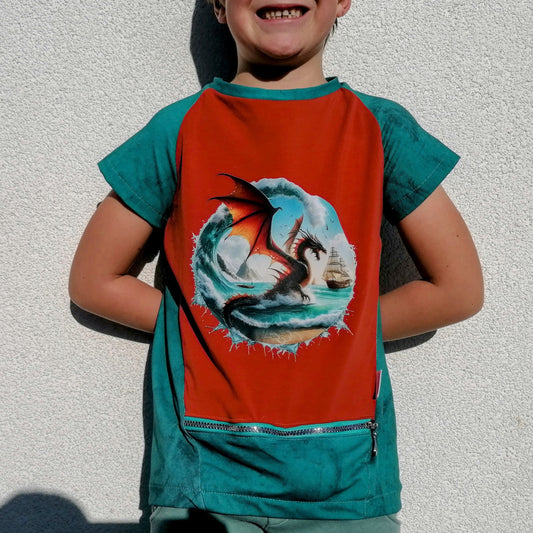 Bügelbild Drache mit Schiff #4 Fylou's Style