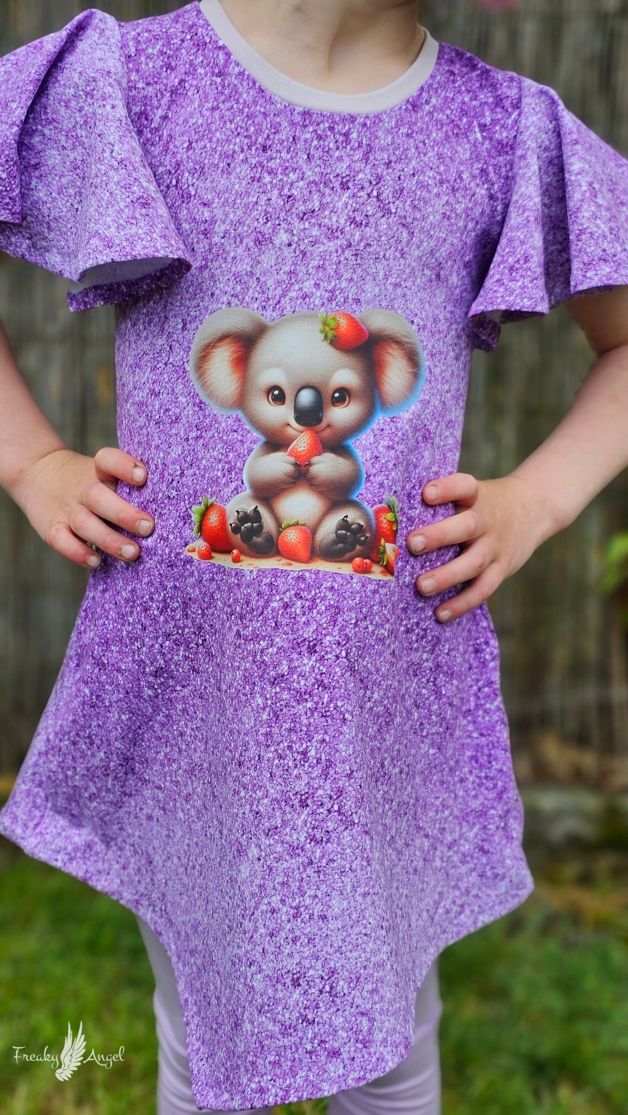 Bügelbild kleiner Koala isst Erdbeeren #3 Fylou's Style
