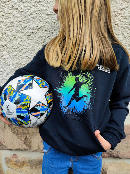 Bügelbild Soccer Boy Kid Splash