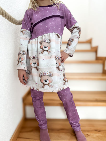 Kinderstoff Blumen Bärchen