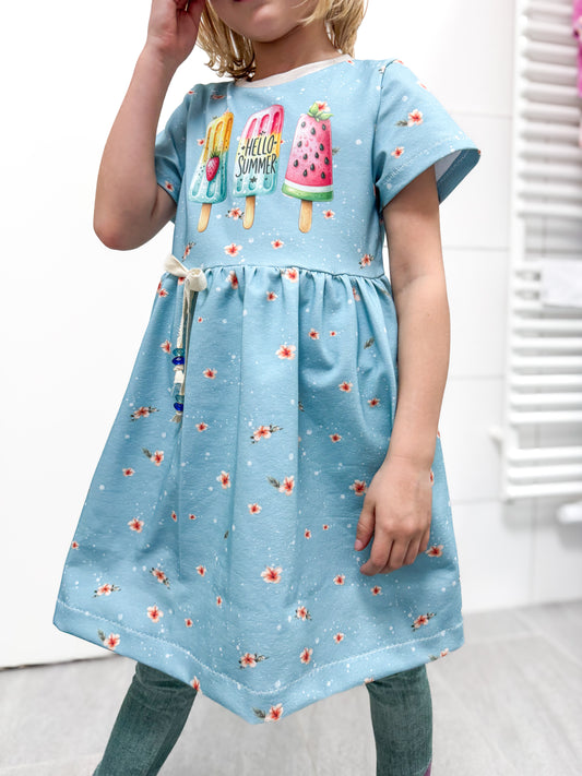 Jersey  Blumen Kombi Sommer Schildkröte *Reststück *0,5m*