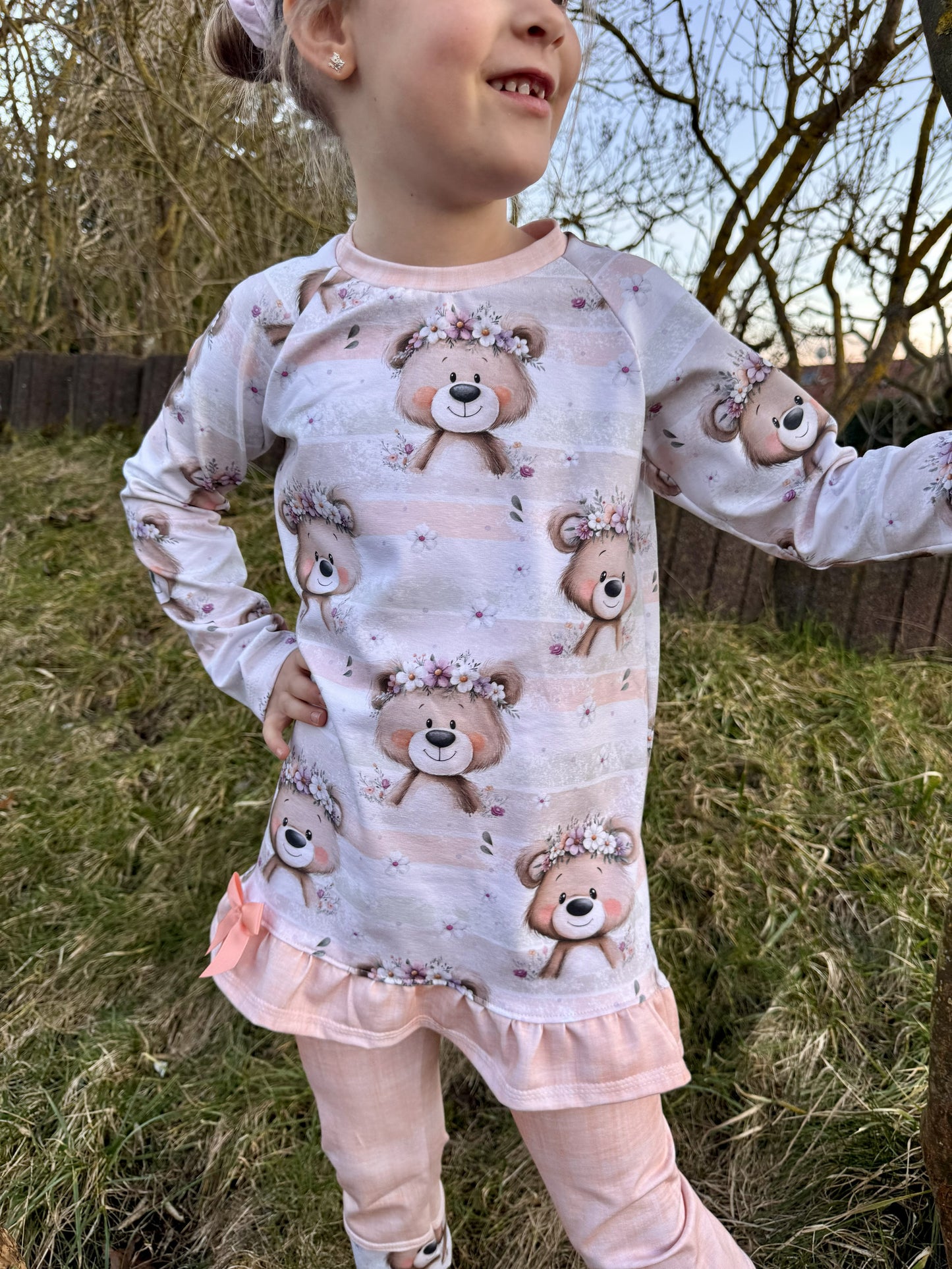 Bio Jersey  Blumen Bärchen