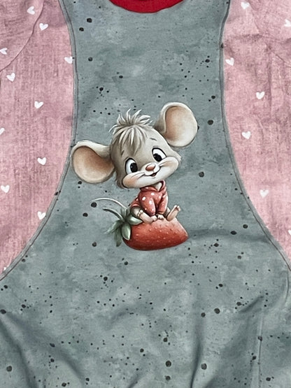 Bügelbild Erdbeer Maus