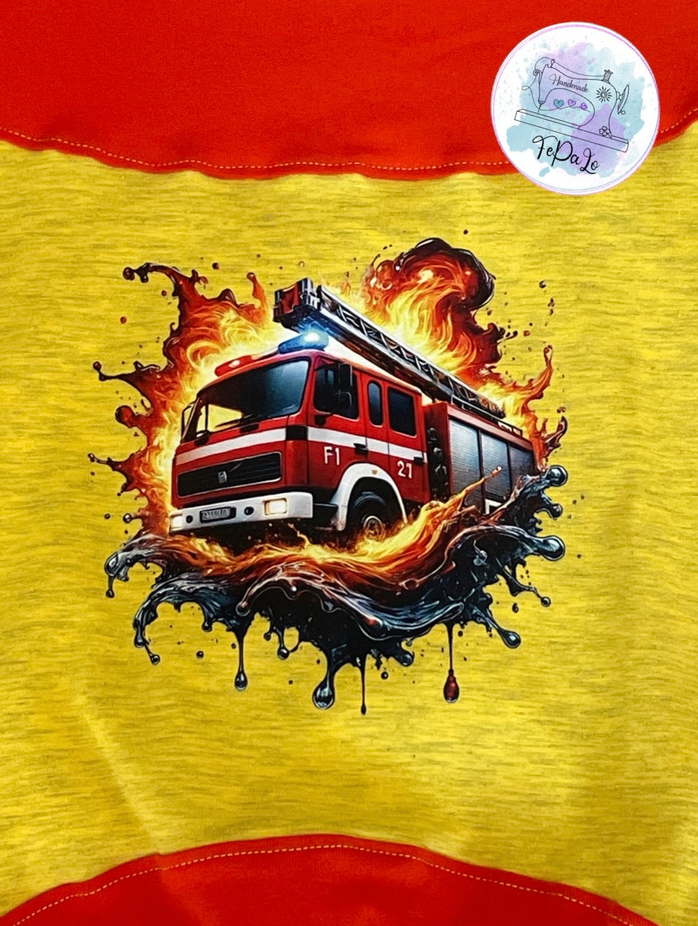 Bügelbild Splash Feuerwehr #1 Fylou's Style