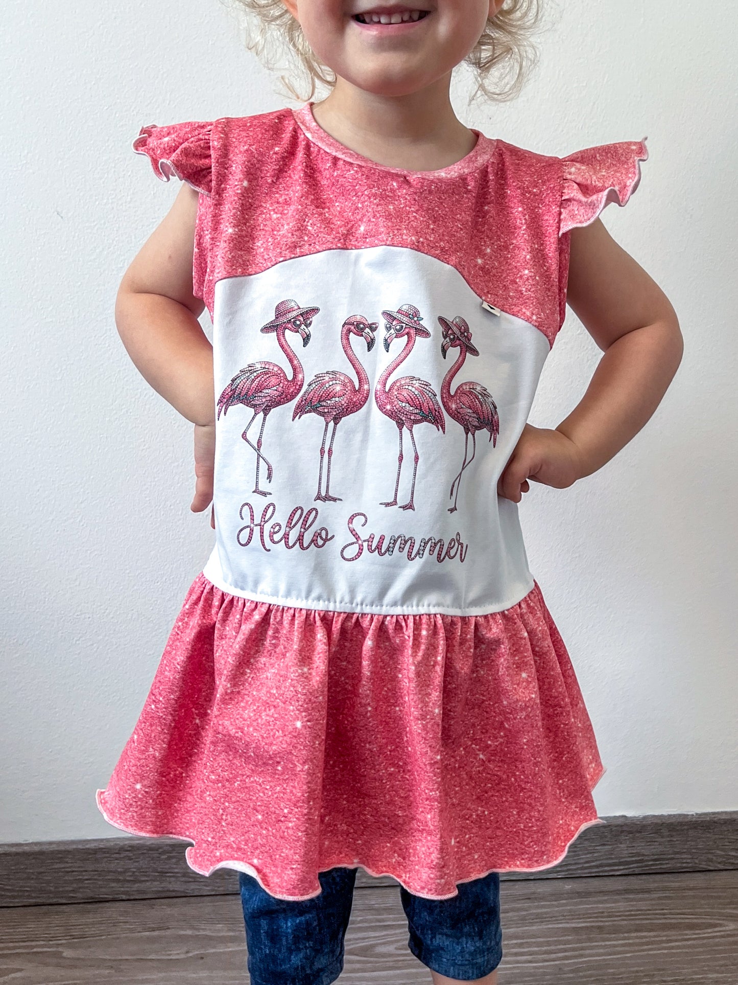 Bügelbild  Hello Summer Flamingo