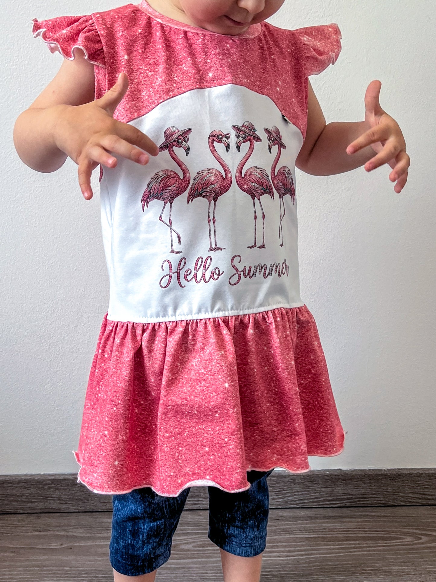 Bügelbild  Hello Summer Flamingo