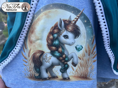 Bügelbild Einhorn Ernte Mond #2