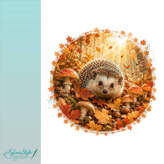 Bügelbild  Igel Im Herbstwunderland