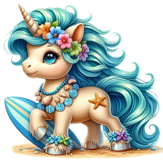 Bügelbild Insel Einhorn #1 Fylou's Style