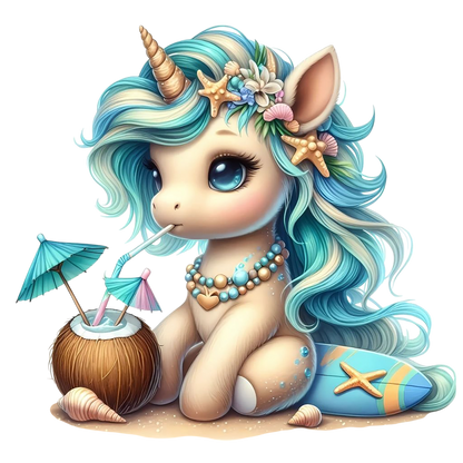 Bügelbild Insel Einhorn #7 Fylou's Style