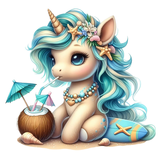 Bügelbild Insel Einhorn #7 Fylou's Style