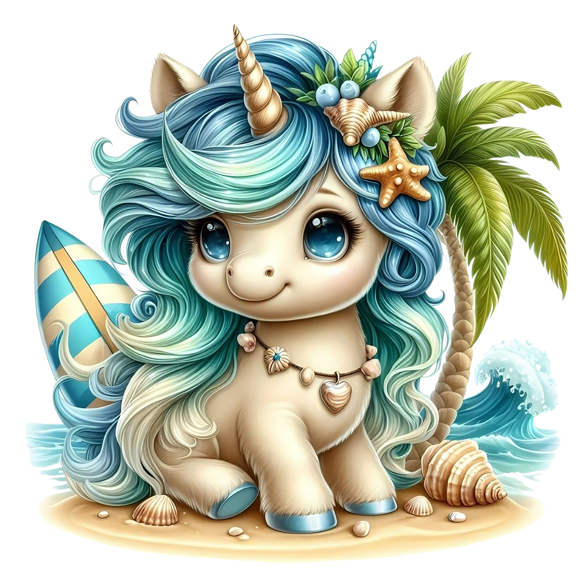 Bügelbild Insel Einhorn #9 Fylou's Style