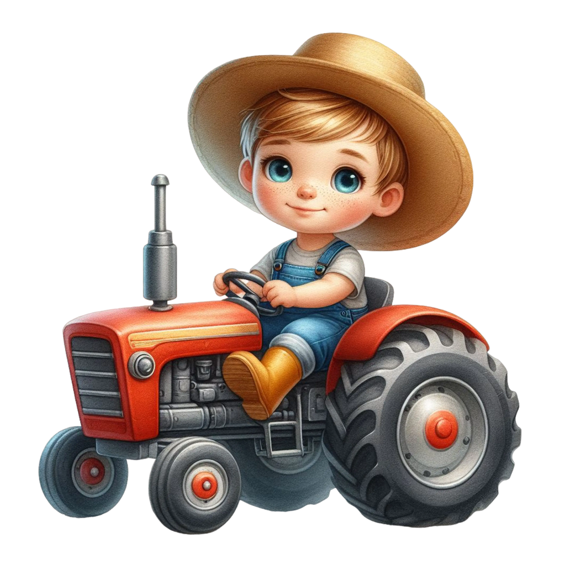 Bügelbild Junge auf Traktor #15 - Fylou's Style