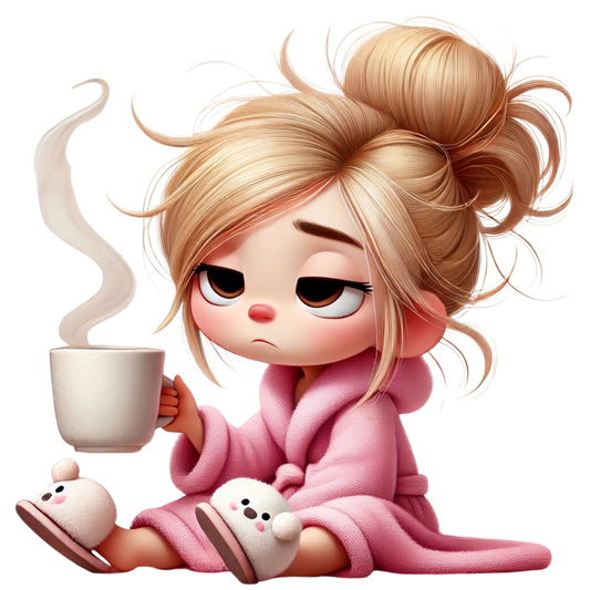 Bügelbild Kaffee Mädchen #1 Fylou's Style