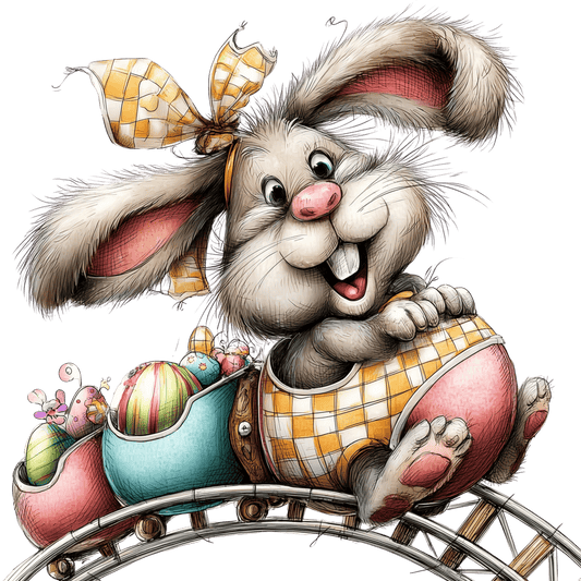 Bügelbild Karo Osterhase #10