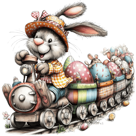 Bügelbild Karo Osterhase #3