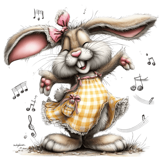 Bügelbild Karo Osterhase #5