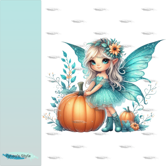 Bügelbild Kleine Glitzer Herbst Fee #2