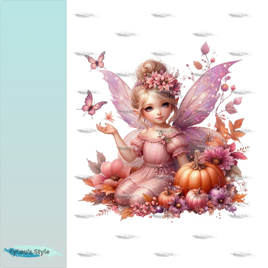 Bügelbild Kleine Glitzer Herbst Fee #3