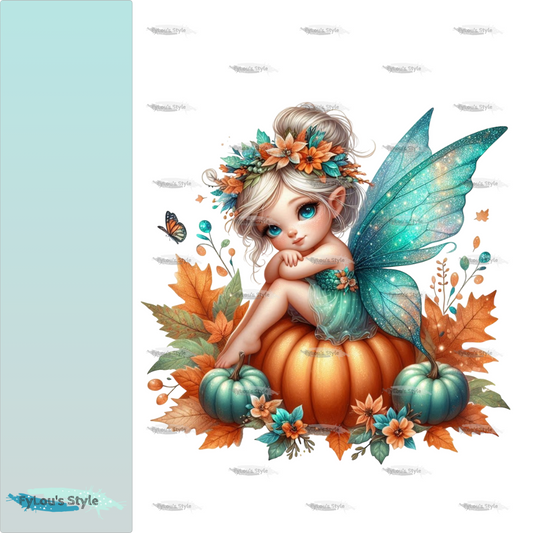 Bügelbild Kleine Glitzer Herbst Fee #5