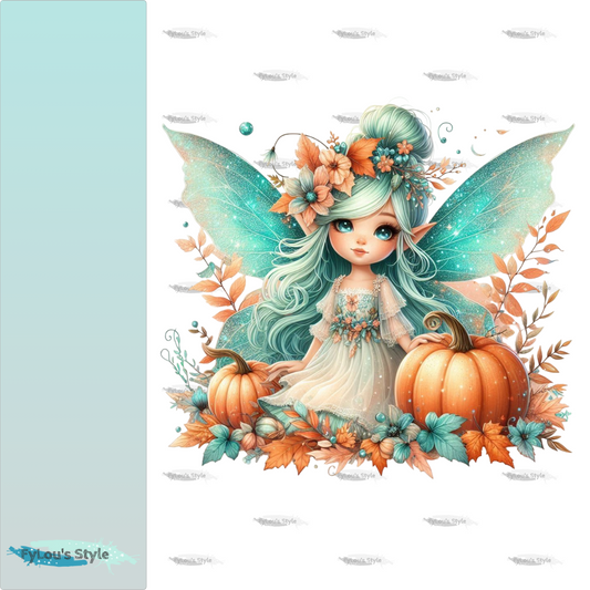 Bügelbild Kleine Glitzer Herbst Fee #6