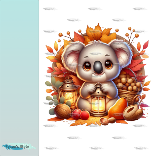 Bügelbild Koala mit Laterne #3