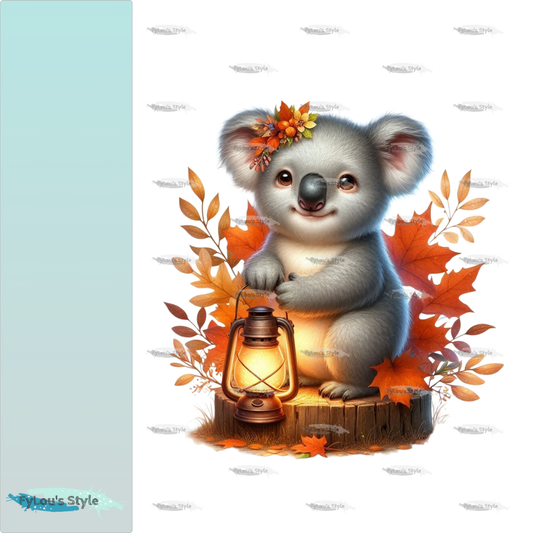 Bügelbild Koala mit Laterne #5