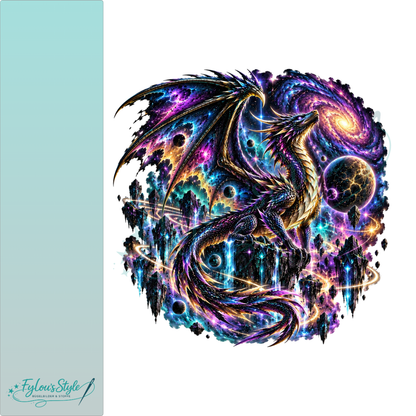 Bügelbild Kosmischer Drache im Galaxienwirbel